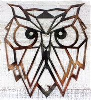 Geometric Owl Metal Art