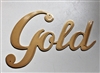 Gold Metal Wall Word Accent