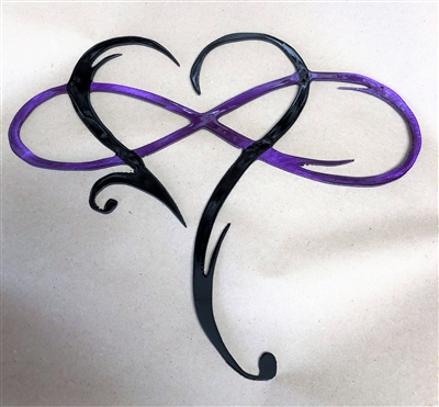 Infinity Heart Metal Wall Art Accent