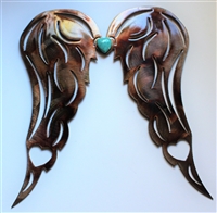 Heart Wings Copper/Turquoise
