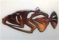 Humu Triggerfish Metal Wall Art Decor copper/bronze plated