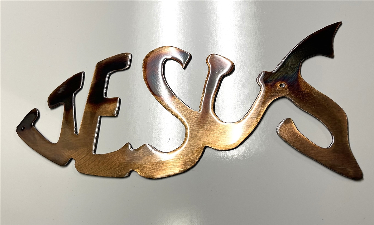 Jesus Fish Symbol copper/Bronze Plated