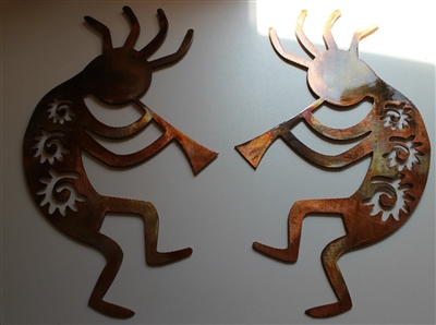 Arizona Kokopelli Set of 2 (12") Metal Wall Art