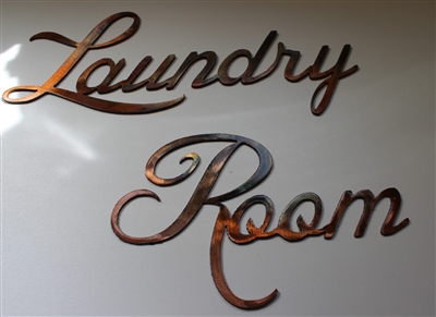 Laundry Room Metal Wall Art Decor