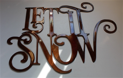 Let It Snow Metal Wall Art Decor