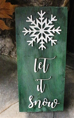 Let it Snow Pallet Wood Re purposed Sign