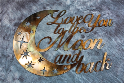 Love You to the Moon and Back Metal Wall Decor