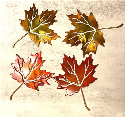 Maple Leaf Set of 4 fall colored