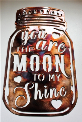 You are the Moon to my Shine Metal Wall Art