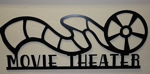 Movie Theater Reel Sign 24 Metal Wall Art Decor