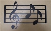 Music Scale with notes Metal Wall Art