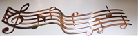 Music Staff and Notes Metal Wall Art Decor Copper/Bronze Plated