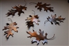 Natural Looking Metal Oak Leaves (6) Counter/Tabletop Decor