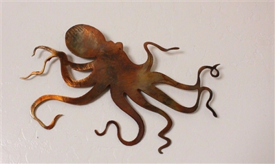 Octopus #2 Copper/Bronze Metal Art