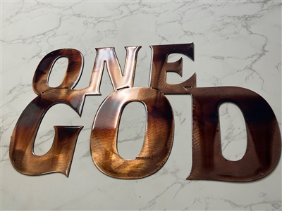 One God Metal Wall Art