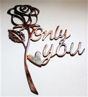 Rose Metal Wall Art Accent