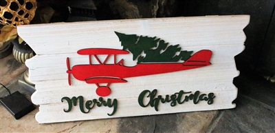 Red Airplane Merry Christmas