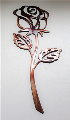 Rose Metal Wall Art Accent