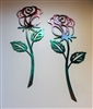 Rose Metal Wall Art Accent