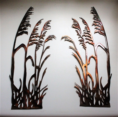 Sea Oats Metal Wall Decor Accents