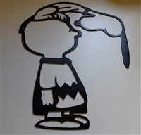 Silly ol Dog! Charlie & Snoopy Metal Wall Art