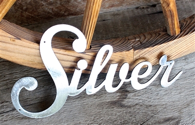 Silver Metal Wall Word Accent