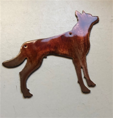 Sm Wolf or Coyote Wildlife Metal Art Accent 4 1/4"