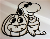 Snoopy Metal Art Pumpkin