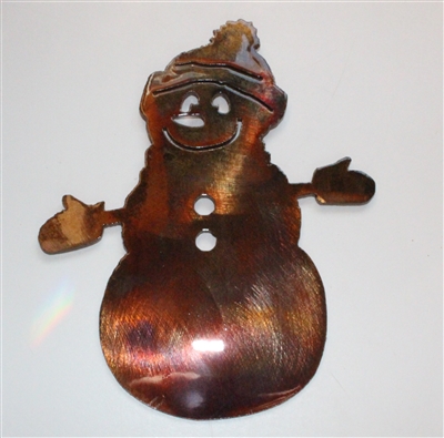 Winter Snowman Metal Wall Art