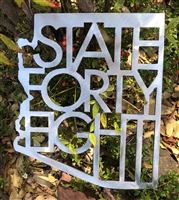 State 48 Metal Wall Art