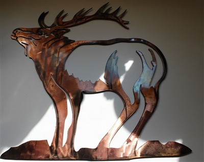 Standing Strong "Elk" Metal Wall Art by HGMW