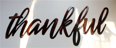 thankful metal wall art decor