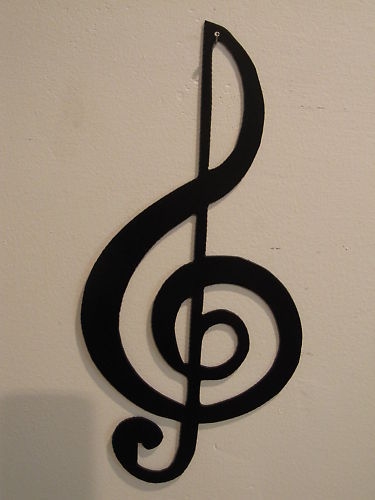 Treble Clef Musical Note Metal Wall Art