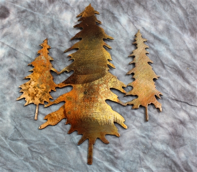 Tree Metal Wall Art  Tree Trio