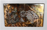 Metal Wall Art Canvas Swimming Turtle Metal Art