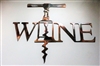 Wine Metal Wall Art Accent Uncorked