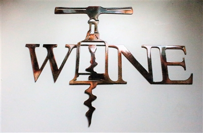 Wine Metal Wall Art Accent Uncorked