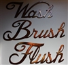 "Wash, Brush, Flush" Metal Wall Art Decor