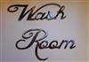 "Wash Room" Metal Wall Art Decor Copper/Bronze Plated