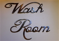 "Wash Room" Metal Wall Art Decor Copper/Bronze Plated