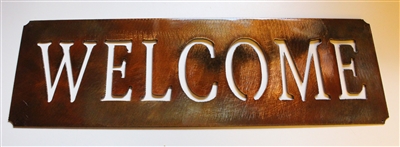 Welcome Metal Art Plaque