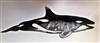 Killer Whale Orca Metal Art Black Tinged