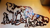 Wolf Family Metal Wall Art