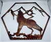 Howling Wolf Hexagon Metal Wall Art DÃ©cor