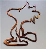 Peanuts Woodstock Copper/bronze plated Metal Art MINI