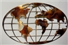 World Map Metal Art