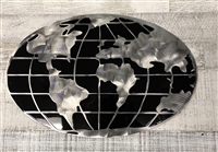 World Map Metal Art
