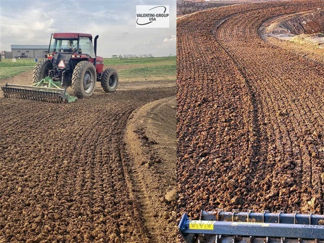 Valentini TG2300 3PT Power Harrow & Packer Roller