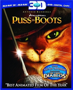 Puss in Boots 3D Blu-ray (Rental)