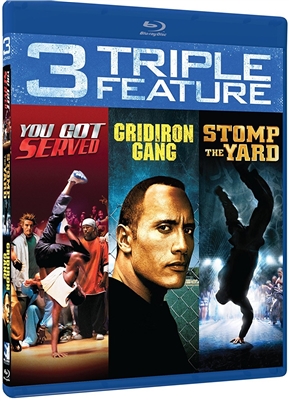 You Got Served, Stomp The Yard, Gridiron Gang Triple Blu-ray (Rental)